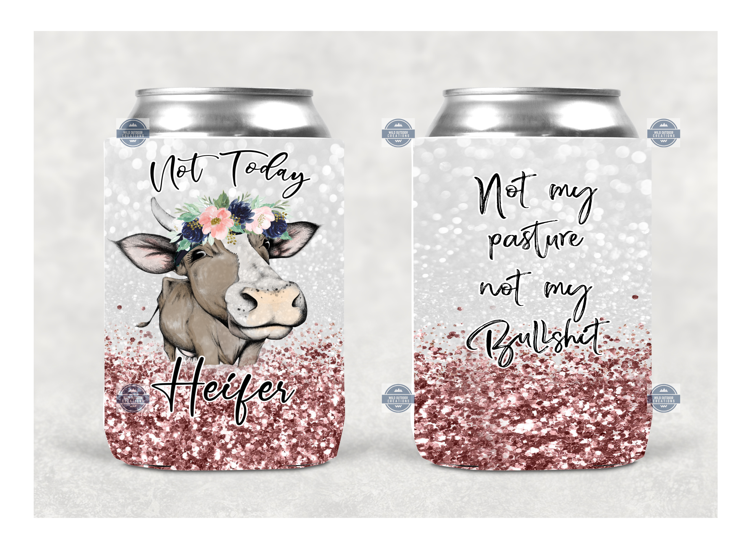 Cow Print Gnome 20oz Skinny Tumbler, Not Today Heifer Tumbler