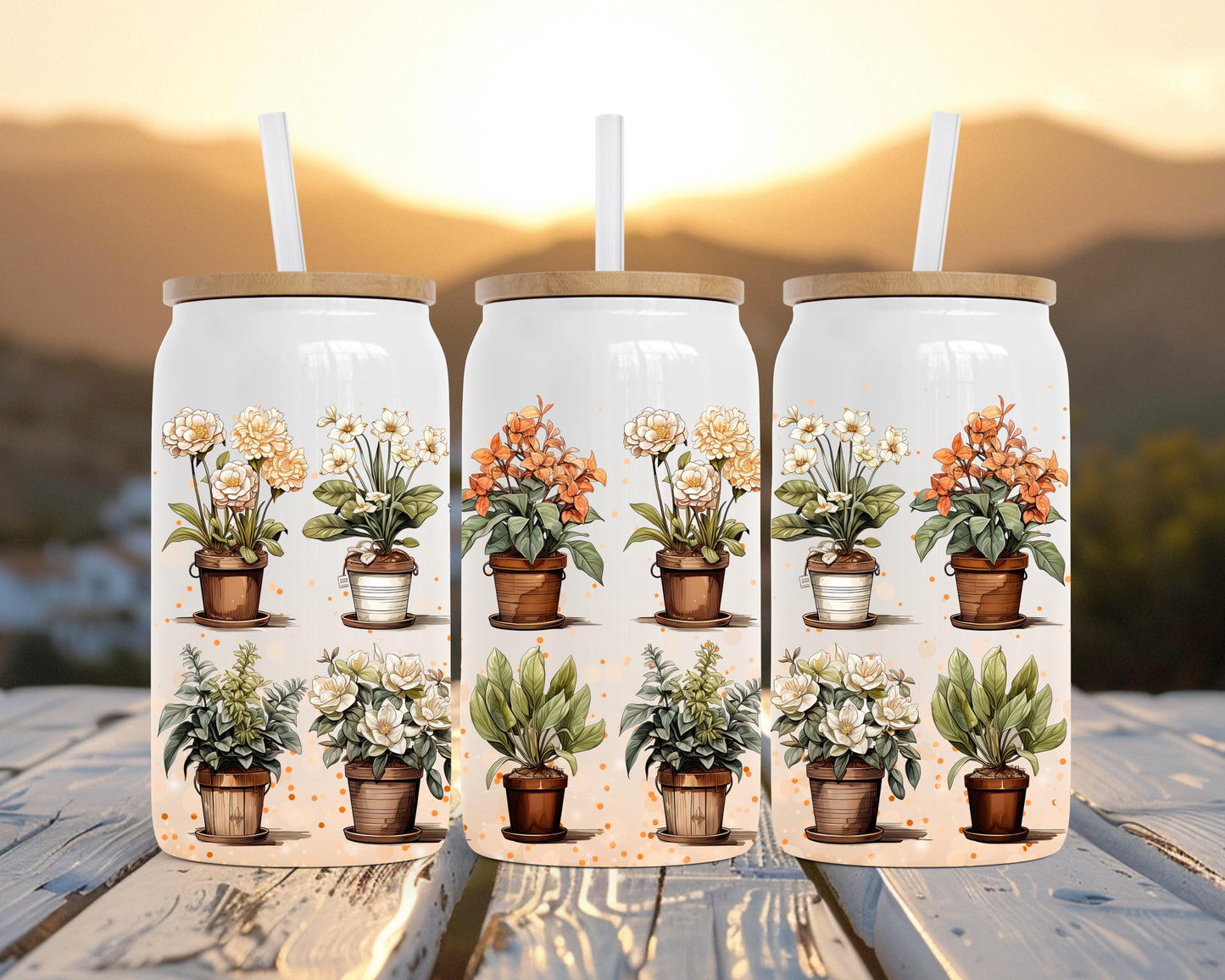 Plant Mom Tumbler Gift, 16oz Stainless Steel Soda Can, Botanical Tumbler, Travel Tea Cup
