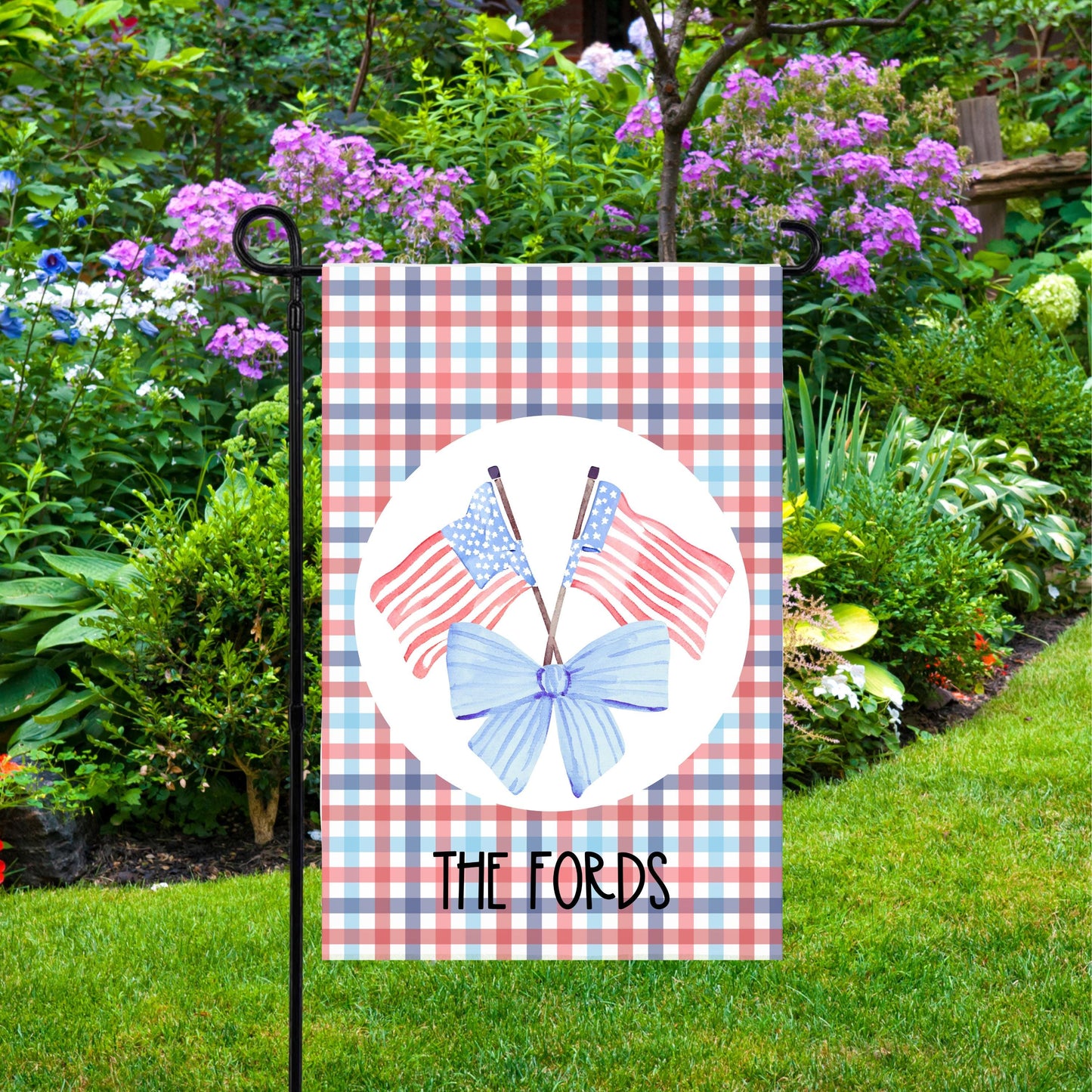 Personalized American Flag Garden Flag - Perfect Housewarming Gift for Fourth of July Celebrations