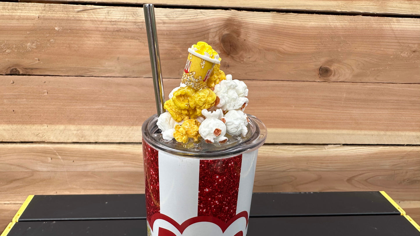 Popcorn Tumbler with Realistic 3D Removable Topper - Perfect Gift for Popcorn Lovers