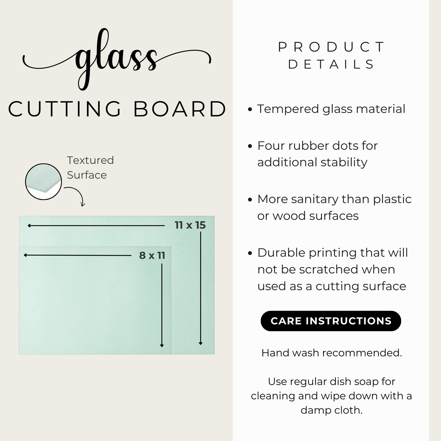 Large Ocean Themed Glass Cutting Board, Ocean Lover Gift