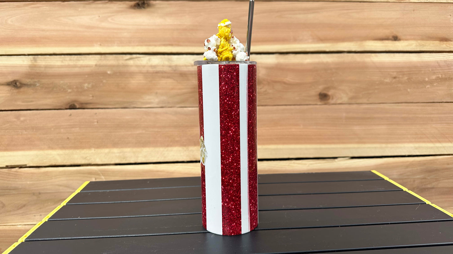 Popcorn Tumbler with Realistic 3D Removable Topper - Perfect Gift for Popcorn Lovers