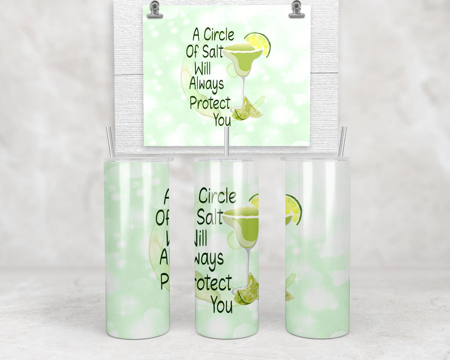 Margarita Tumbler, Funny Drinkware Saying, Margarita Lover Gift, Gift for Taco Night Fans, Unique Drinkware Design, Circle of Salt Quote