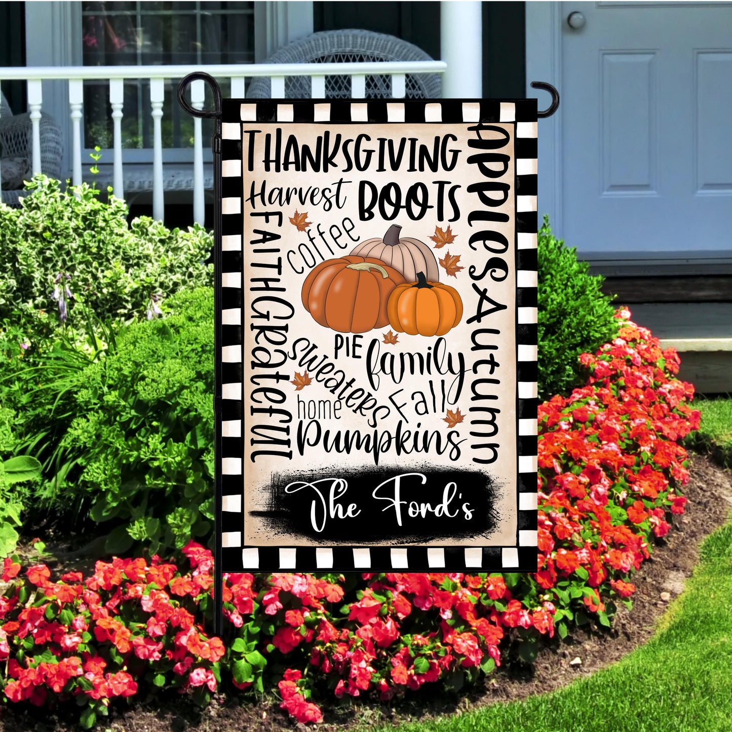 Custom Double-Sided Fall Garden Flag - 12x18 Outdoor Decor for Autumn