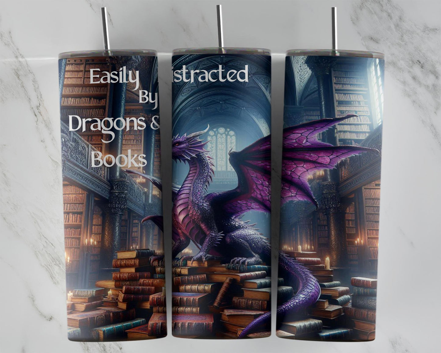 20oz Dragon Tumbler - Perfect Fantasy Gift for Book Lovers and Enthusiasts