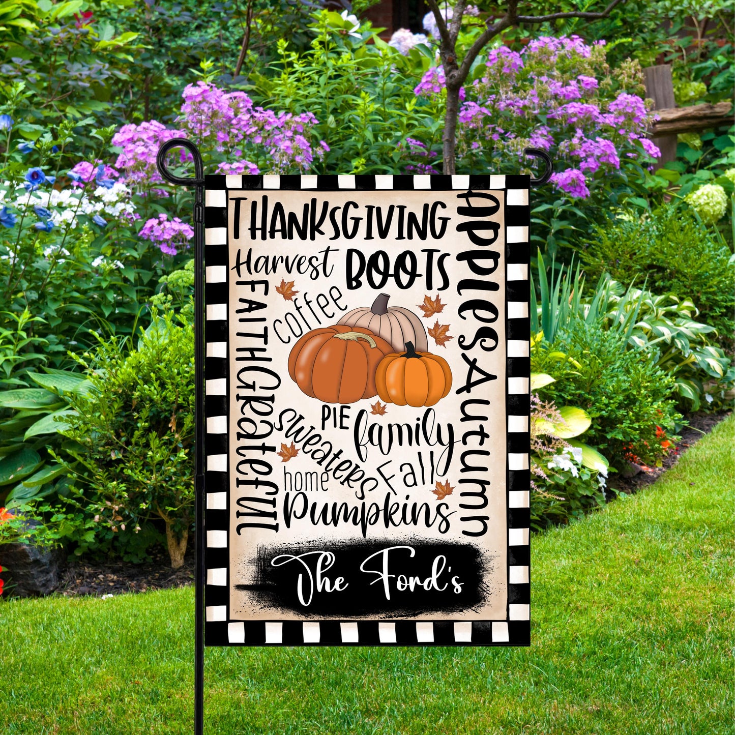 Custom Double-Sided Fall Garden Flag - 12x18 Outdoor Decor for Autumn