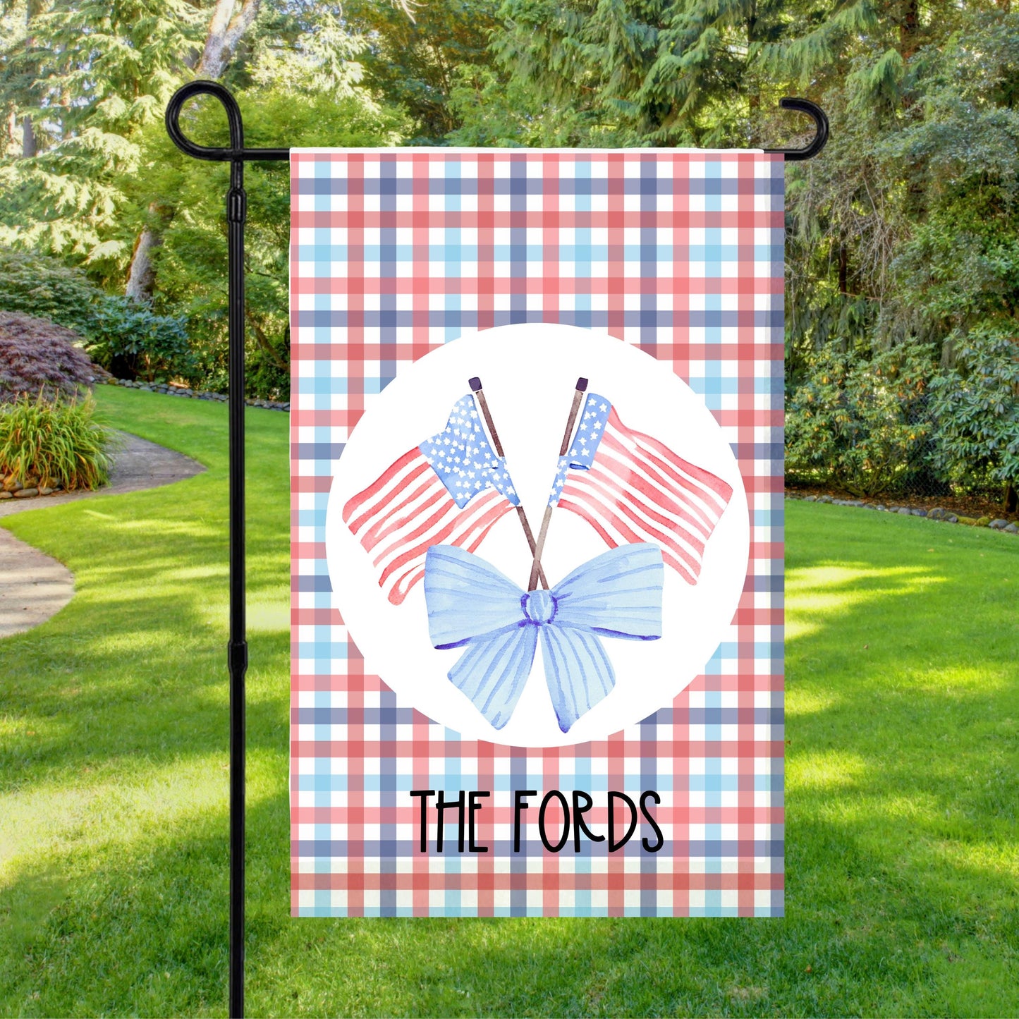Personalized American Flag Garden Flag - Perfect Housewarming Gift for Fourth of July Celebrations