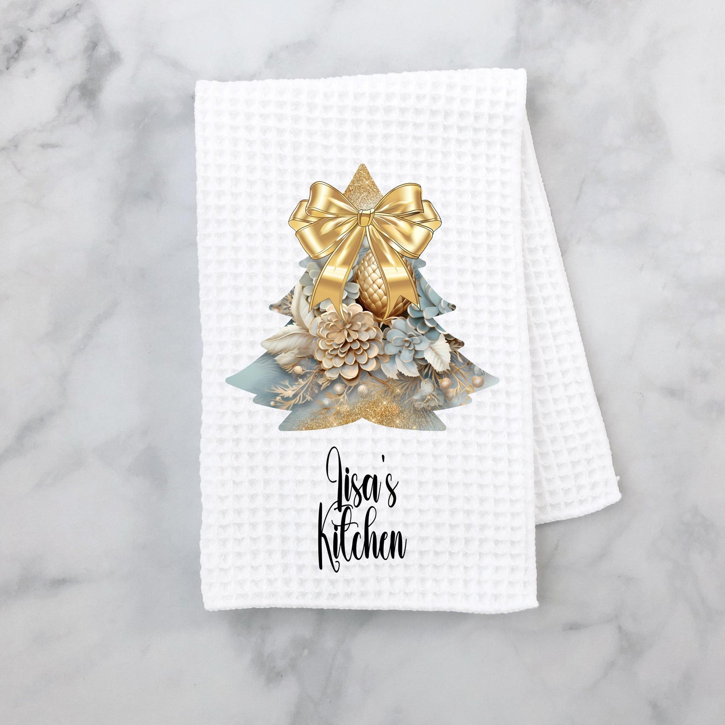 Rustic Christmas Tree Kitchen Towel for Holiday Decor and Festive Home Touches