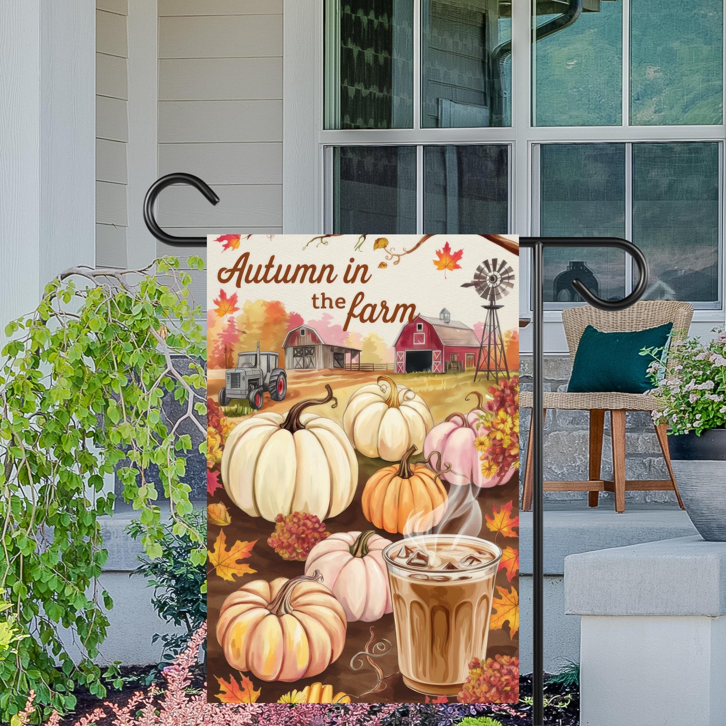 Double-Sided Farmhouse Autumn Garden Flag - Charming Fall Yard Decor