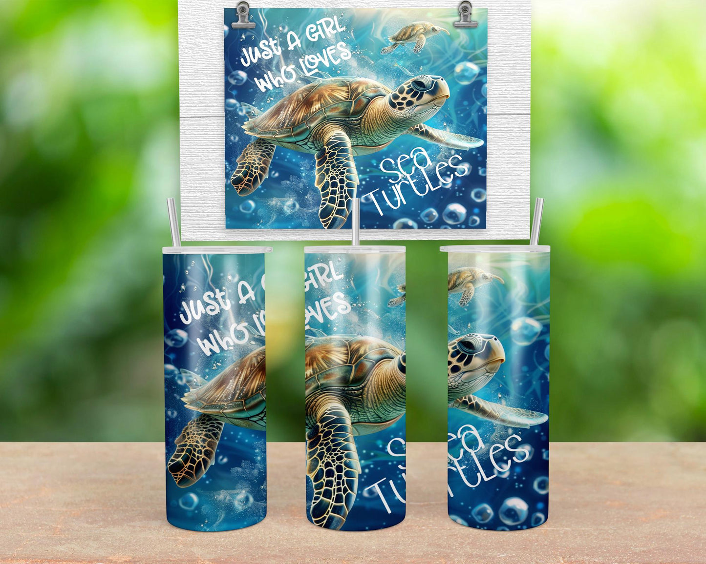 Just A Girl Who Loves Sea Turtle 20oz Tumbler