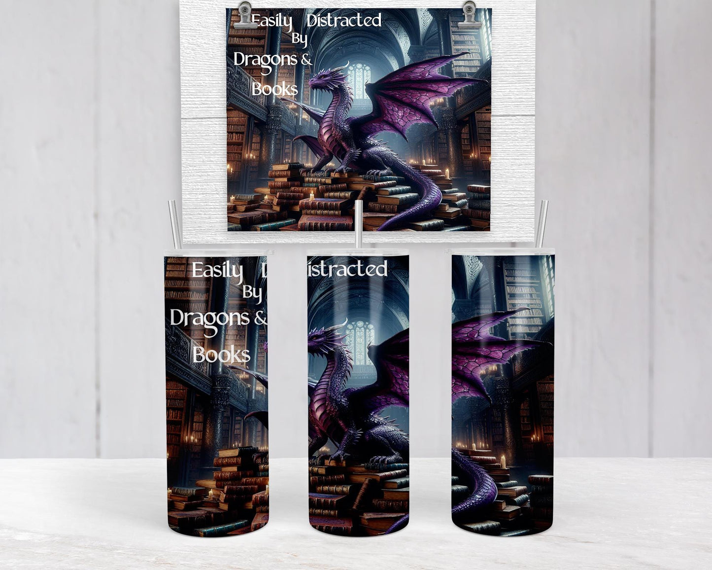 20oz Dragon Tumbler - Perfect Fantasy Gift for Book Lovers and Enthusiasts