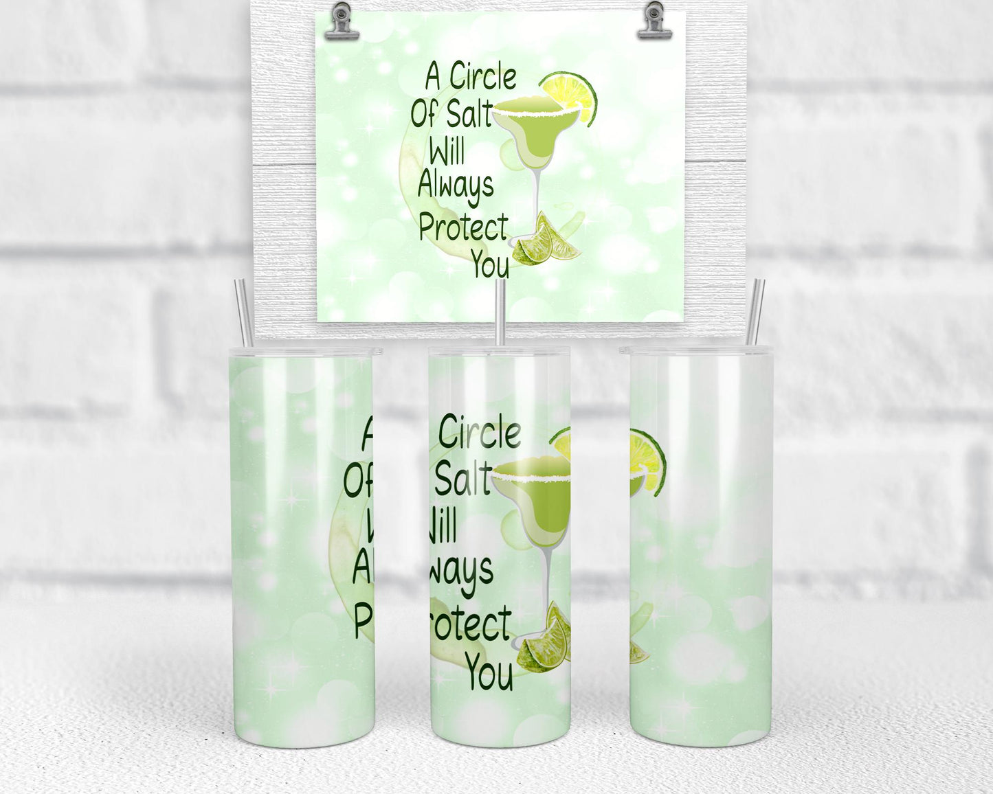 Margarita Tumbler, Funny Drinkware Saying, Margarita Lover Gift, Gift for Taco Night Fans, Unique Drinkware Design, Circle of Salt Quote
