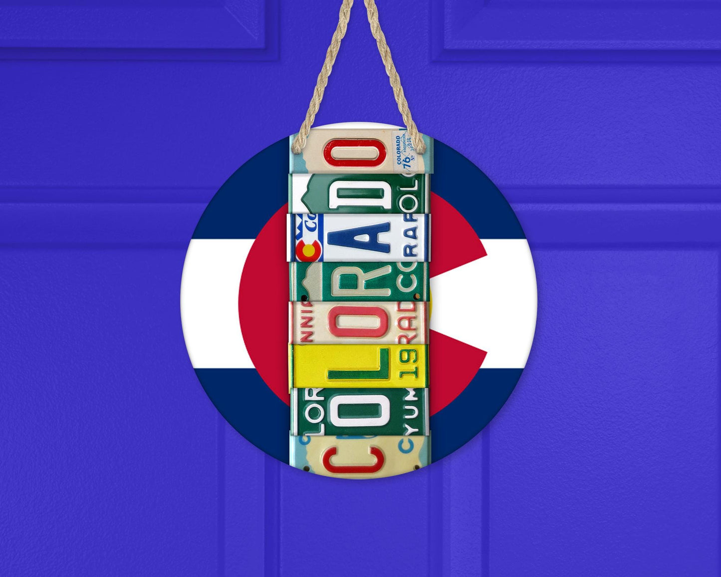 Colorado License Plate Door Hanger, Unique Gifts for Colorado Lover, Housewarming Gift, New Home Apartment Gift, Whimsical Decor, Front Door