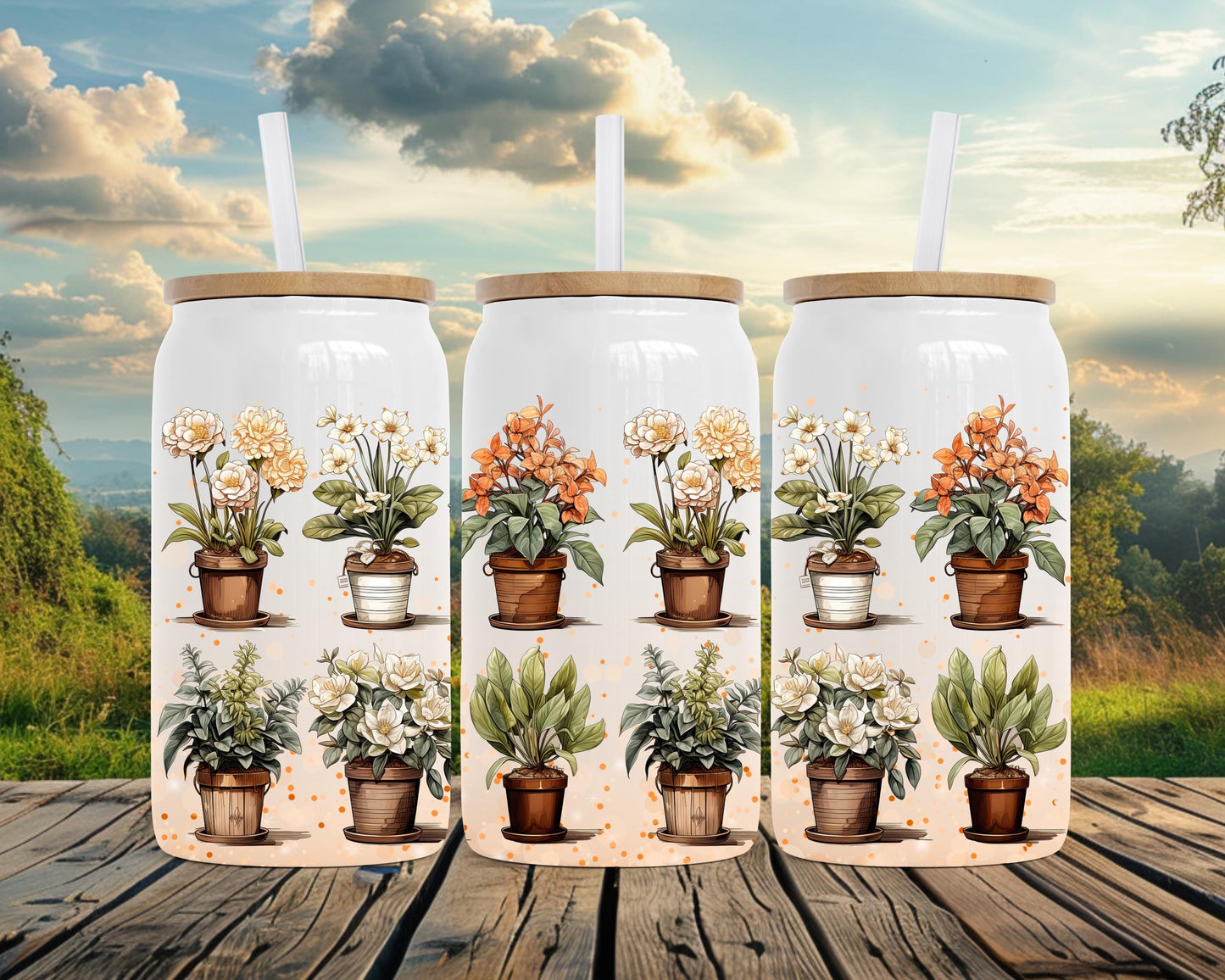 Plant Mom Tumbler Gift, 16oz Stainless Steel Soda Can, Botanical Tumbler, Travel Tea Cup