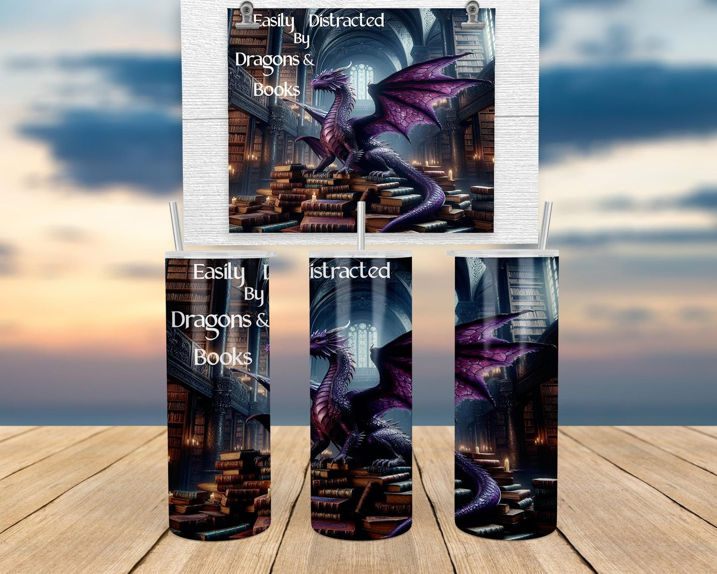 20oz Dragon Tumbler - Perfect Fantasy Gift for Book Lovers and Enthusiasts