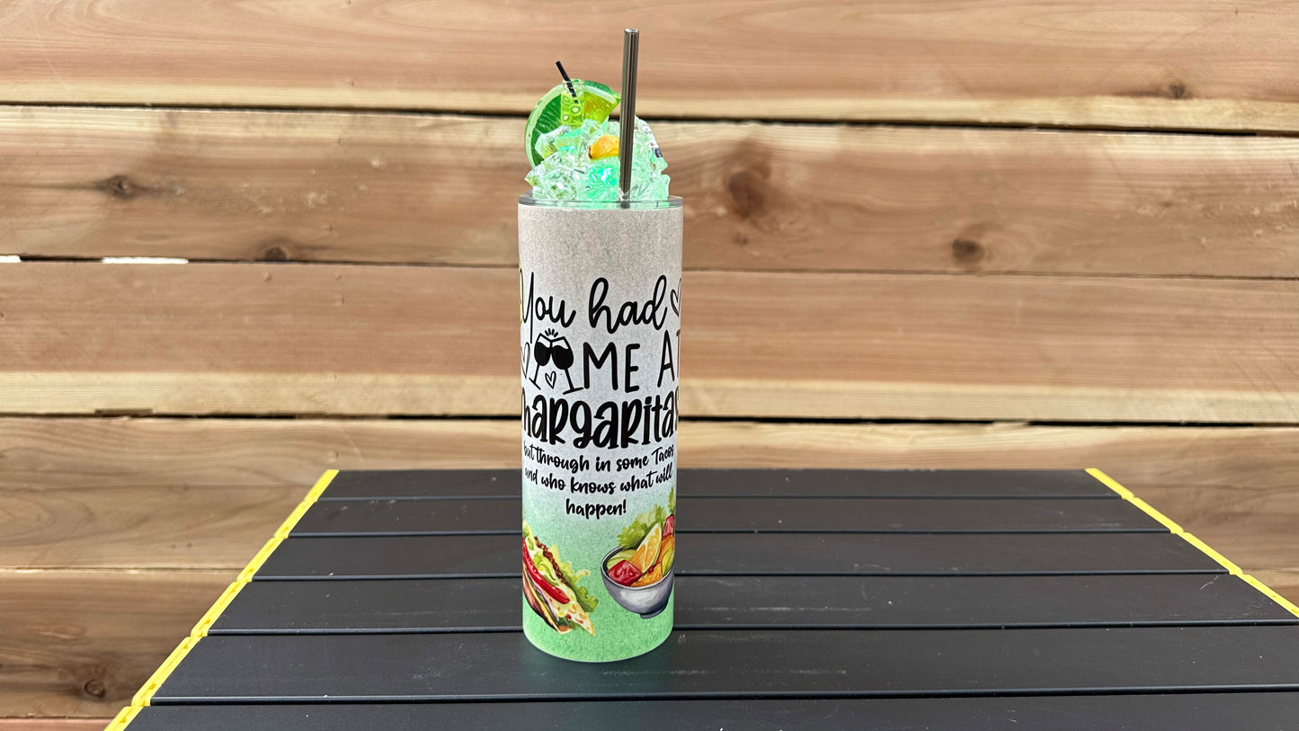 Margarita Taco Tumbler with Topper - Unique Christmas Gift for Her Perfect for Sisters