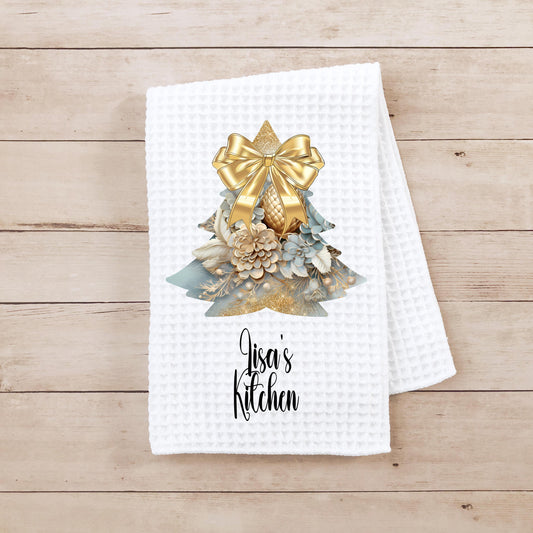 Rustic Christmas Tree Kitchen Towel for Holiday Decor and Festive Home Touches