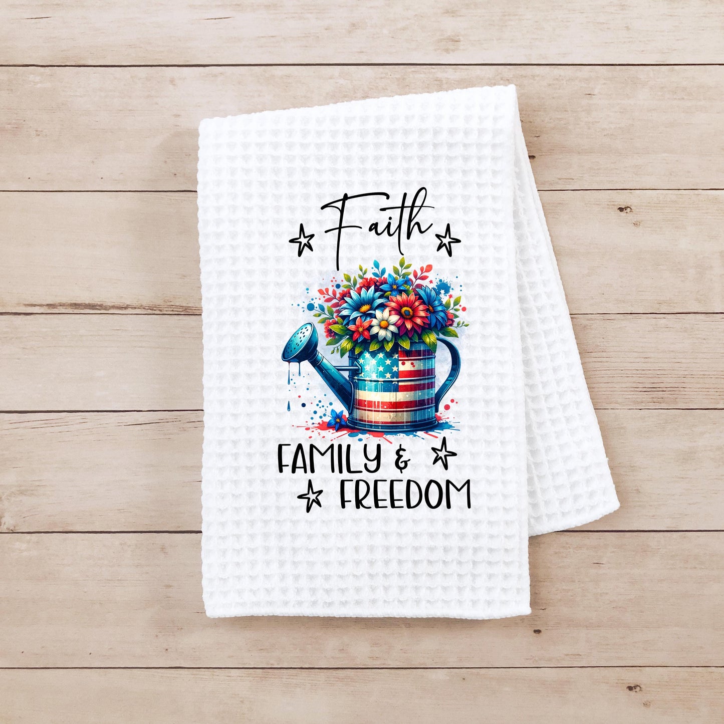 American Pride Kitchen Towel, 4th of July Kitchen Towel, Unique Gift for Patriotic Lover, Americana Kitchen Decor, Unique Hostess Gift
