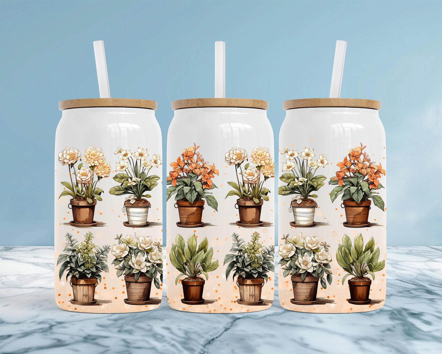 Plant Mom Tumbler Gift, 16oz Stainless Steel Soda Can, Botanical Tumbler, Travel Tea Cup