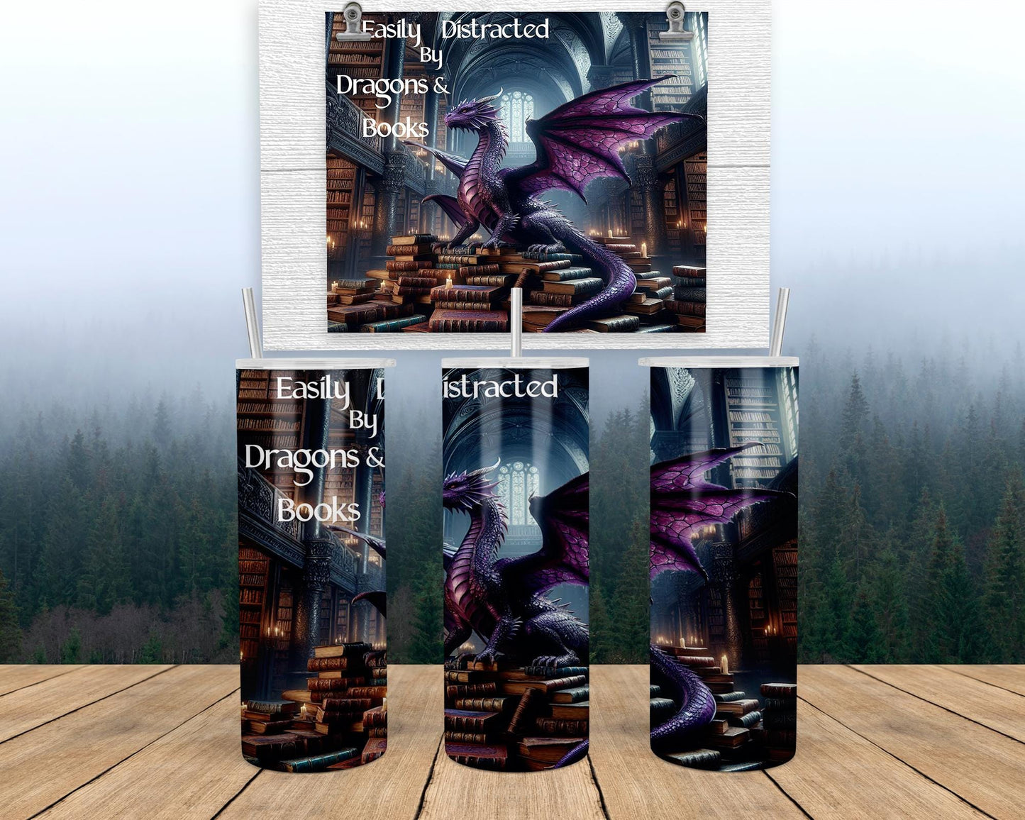 20oz Dragon Tumbler - Perfect Fantasy Gift for Book Lovers and Enthusiasts