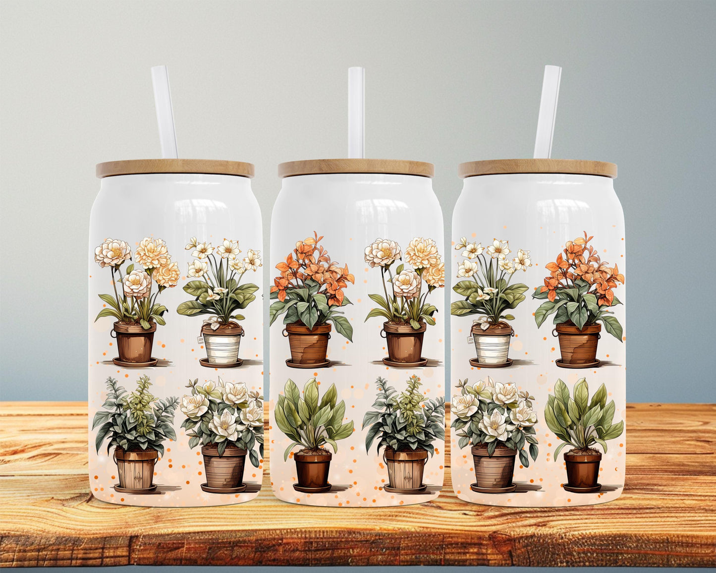 Plant Mom Tumbler Gift, 16oz Stainless Steel Soda Can, Botanical Tumbler, Travel Tea Cup