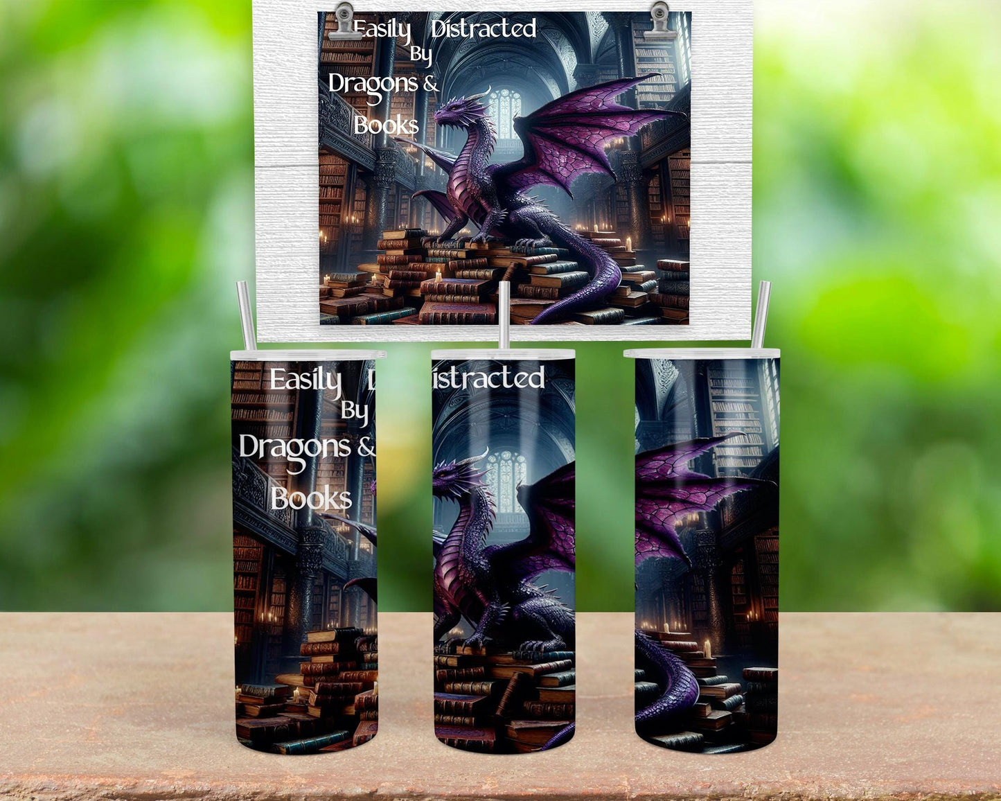20oz Dragon Tumbler - Perfect Fantasy Gift for Book Lovers and Enthusiasts