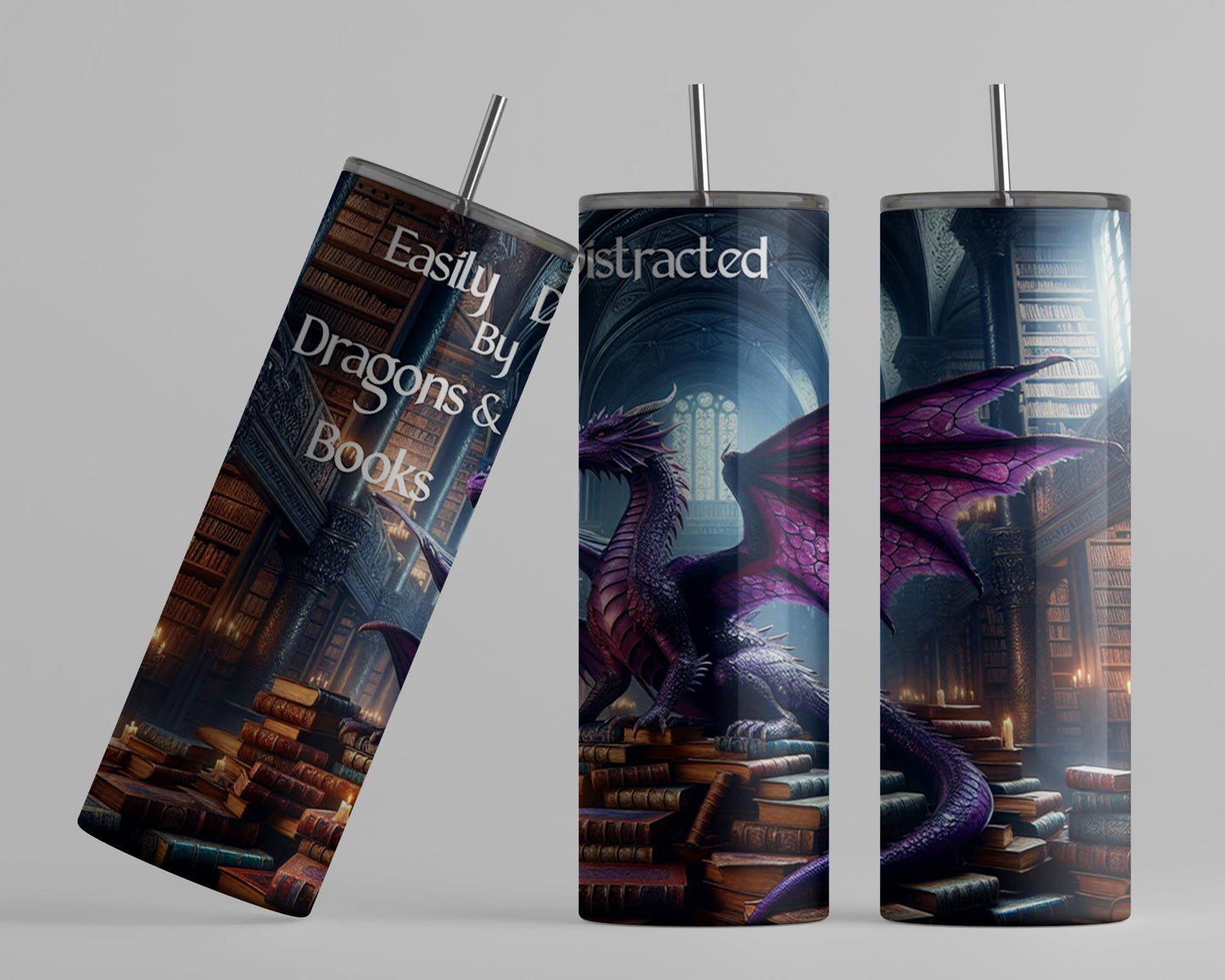 20oz Dragon Tumbler - Perfect Fantasy Gift for Book Lovers and Enthusiasts
