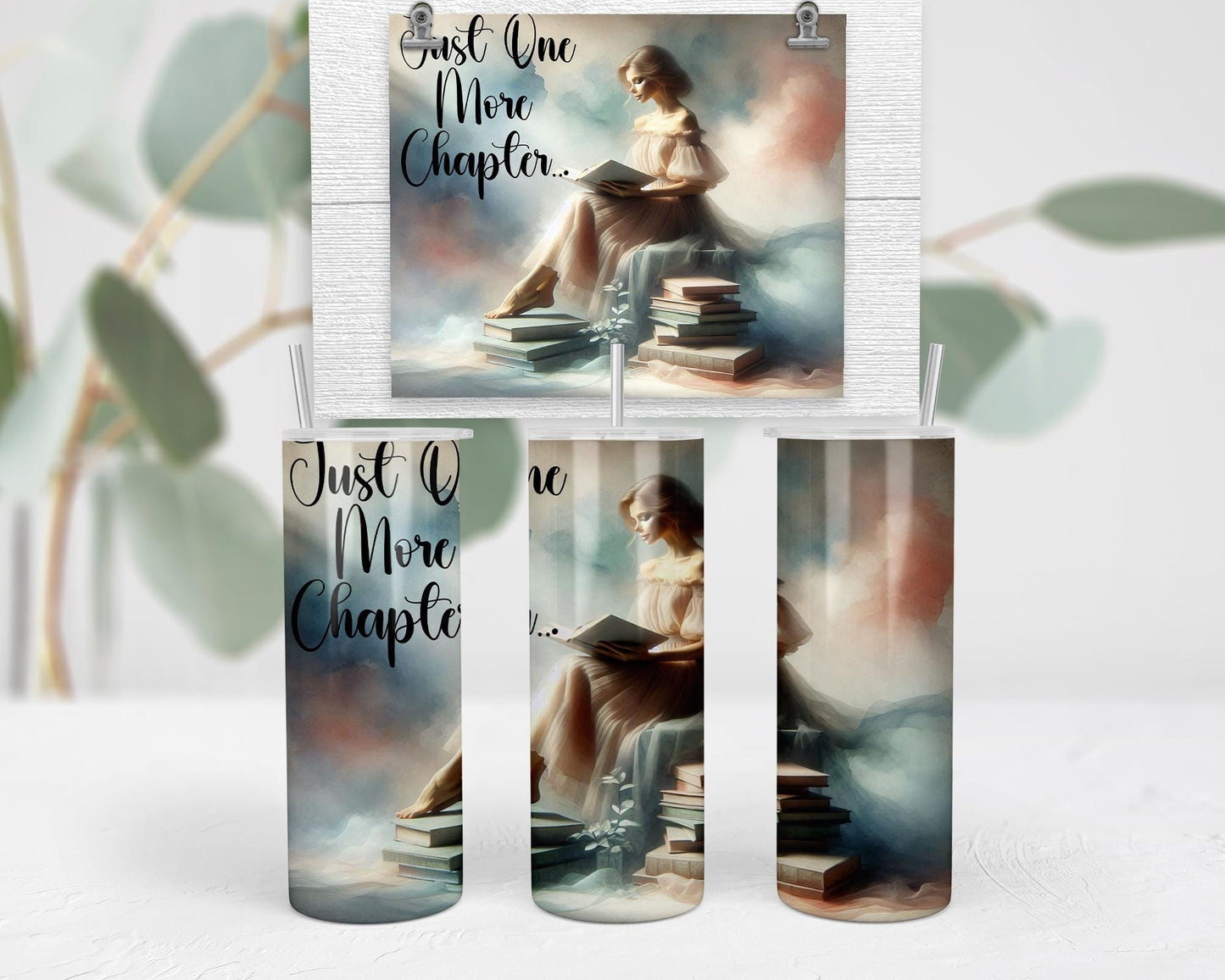Just One More Chapter Travel Mug - Whimsical Tumbler for Book Lovers Perfect Gift for Readers