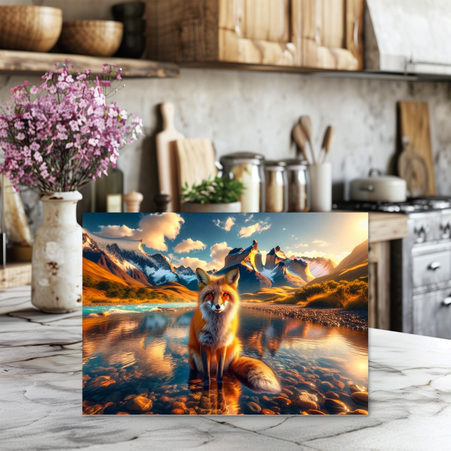 Fox Cutting Board - Nature-Inspired Housewarming Gift for Outdoor Enthusiasts