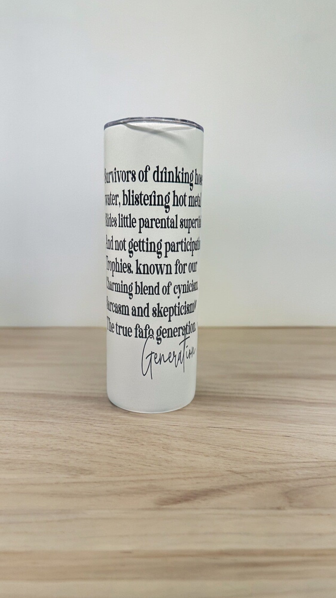Gen X Glow In The Tumbler, Travel Mug for Gen Xers, Generation X Merch