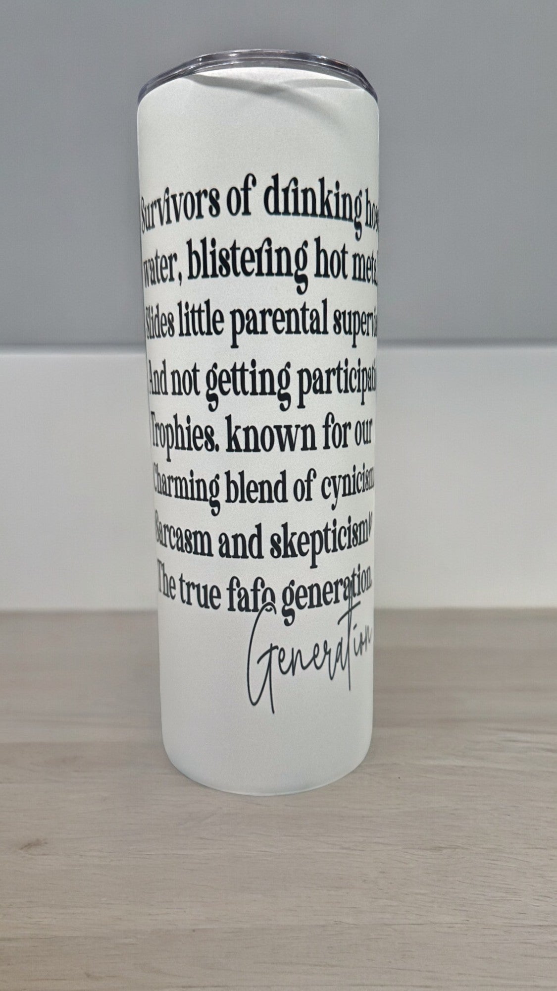 Gen X Glow In The Tumbler, Travel Mug for Gen Xers, Generation X Merch