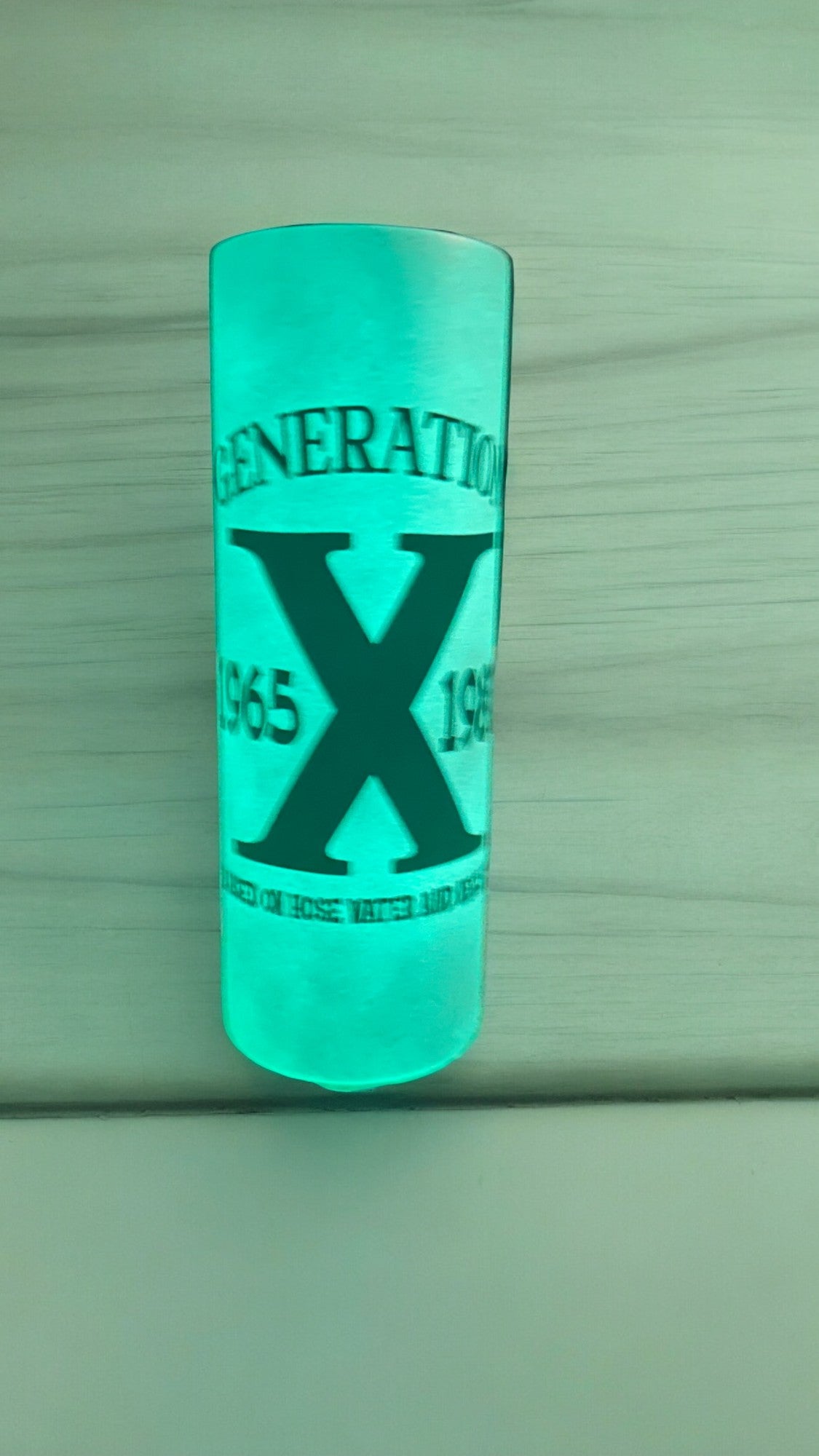 Gen X Glow In The Tumbler, Travel Mug for Gen Xers, Generation X Merch