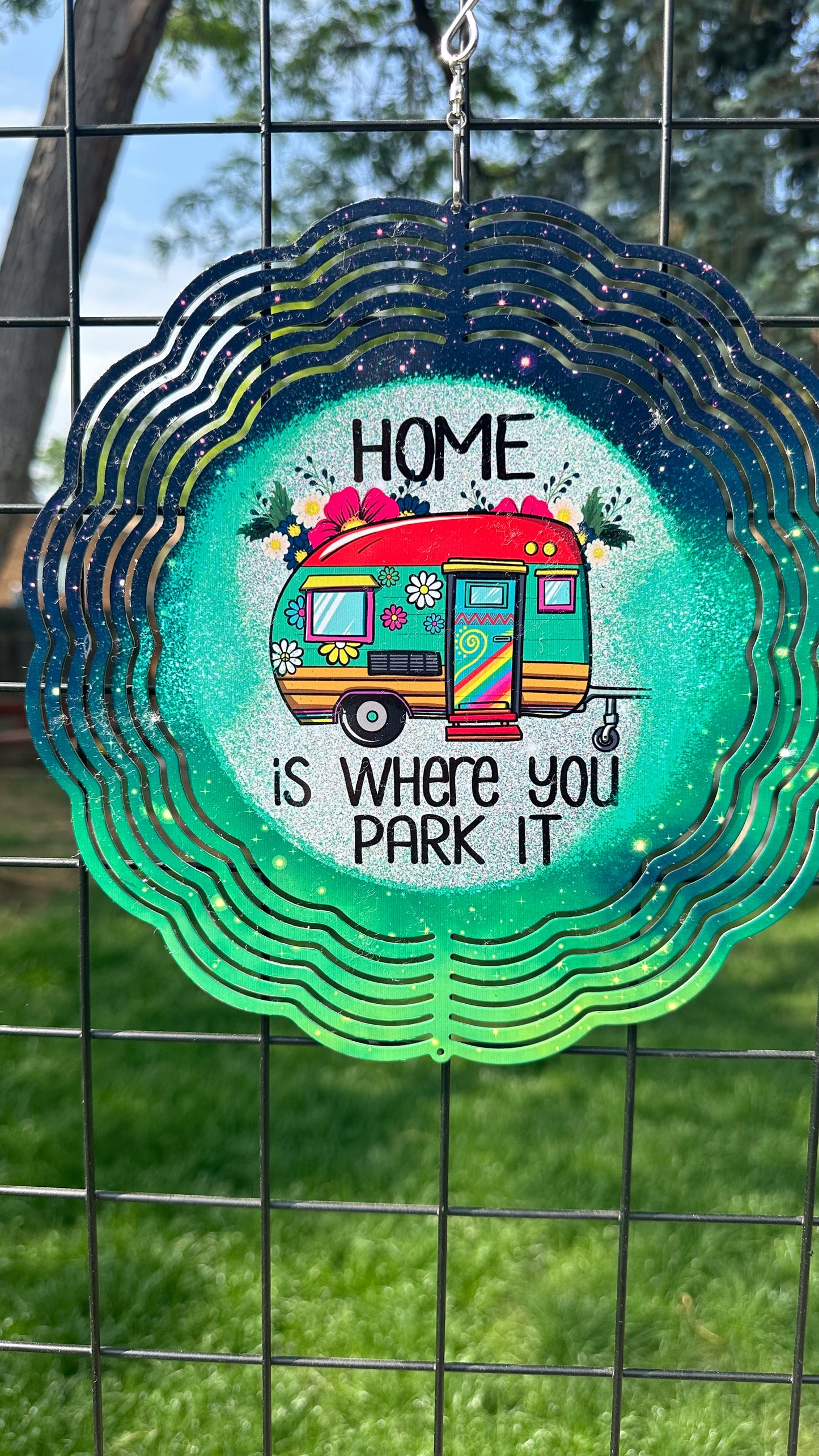 10 3D Wind Spinner - Home Is Where You Park It Garden Decor