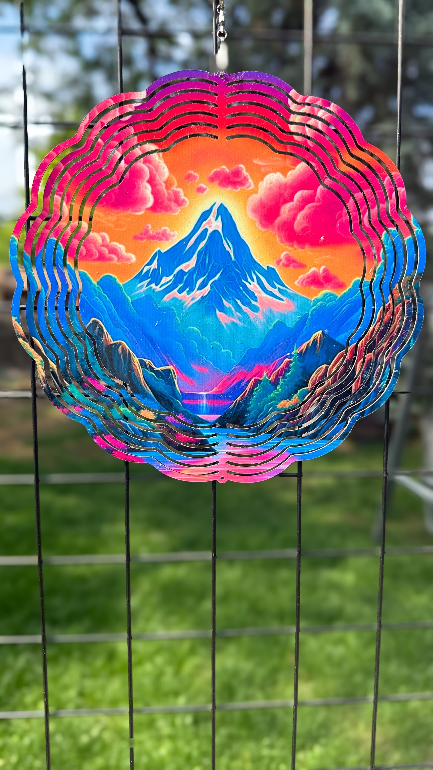 Colorful Mountain 3D Wind Spinner, 10; Wind Spinner