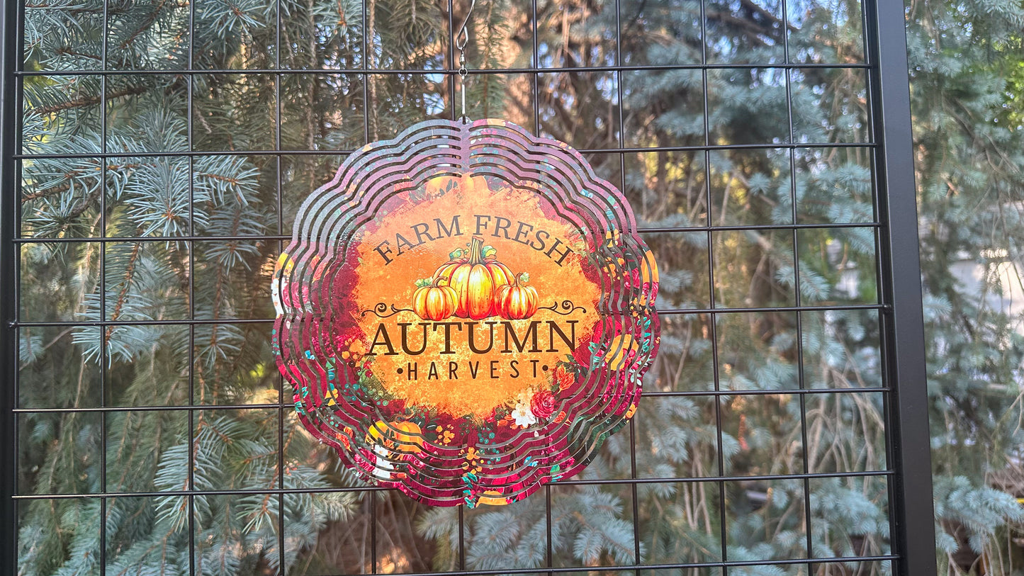 Fall-Themed 10-Inch 3D Wind Spinner for Yard and Garden - Perfect Gift for Garden Lovers