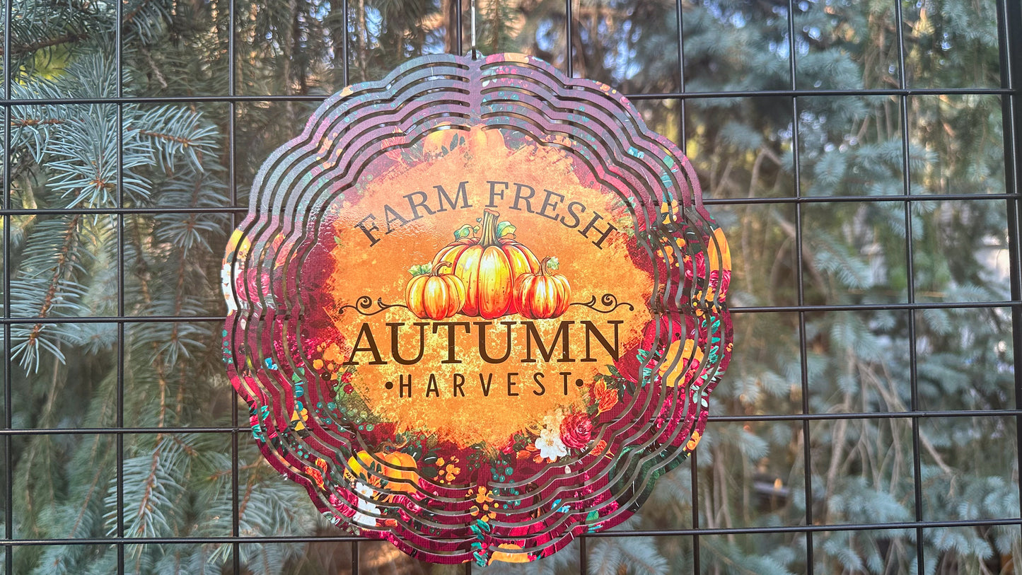 Fall-Themed 10-Inch 3D Wind Spinner for Yard and Garden - Perfect Gift for Garden Lovers