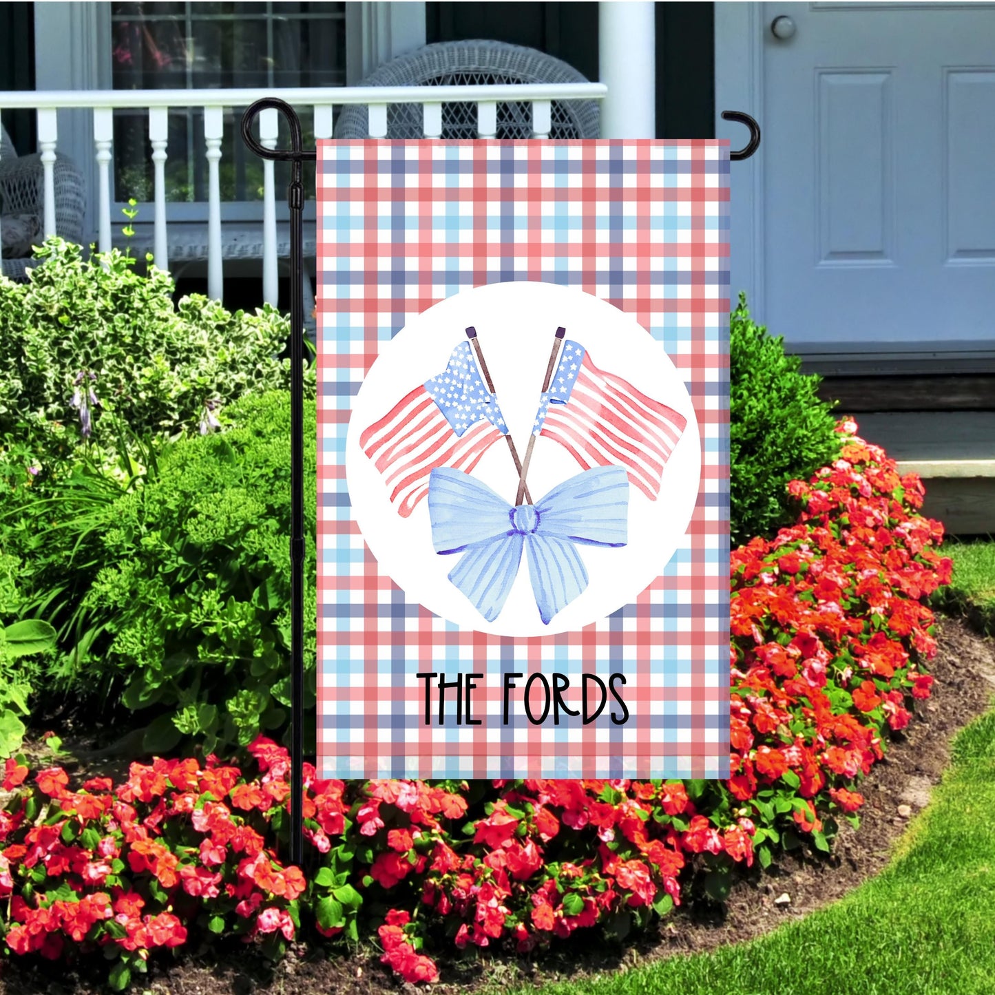 Personalized American Flag Garden Flag - Perfect Housewarming Gift for Fourth of July Celebrations