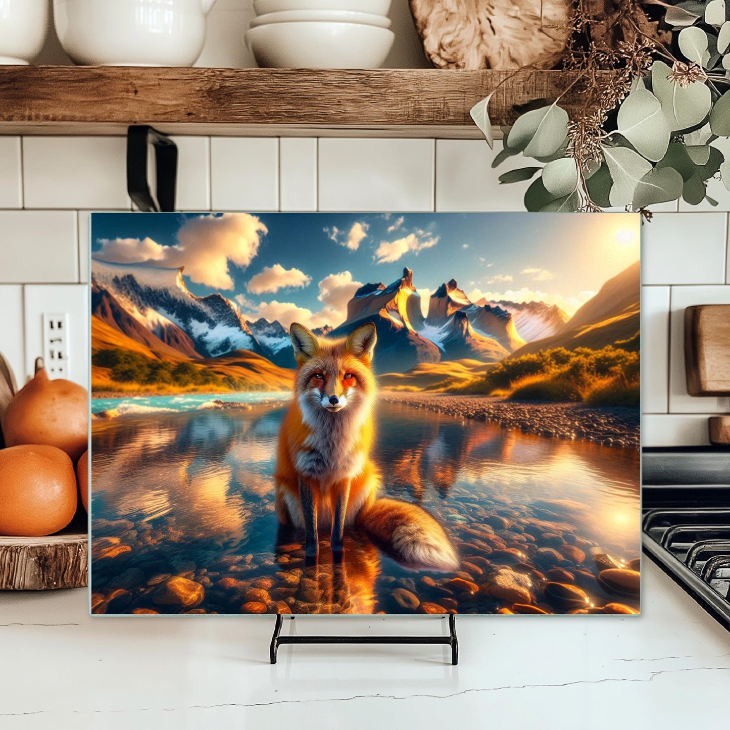 Fox Cutting Board - Nature-Inspired Housewarming Gift for Outdoor Enthusiasts