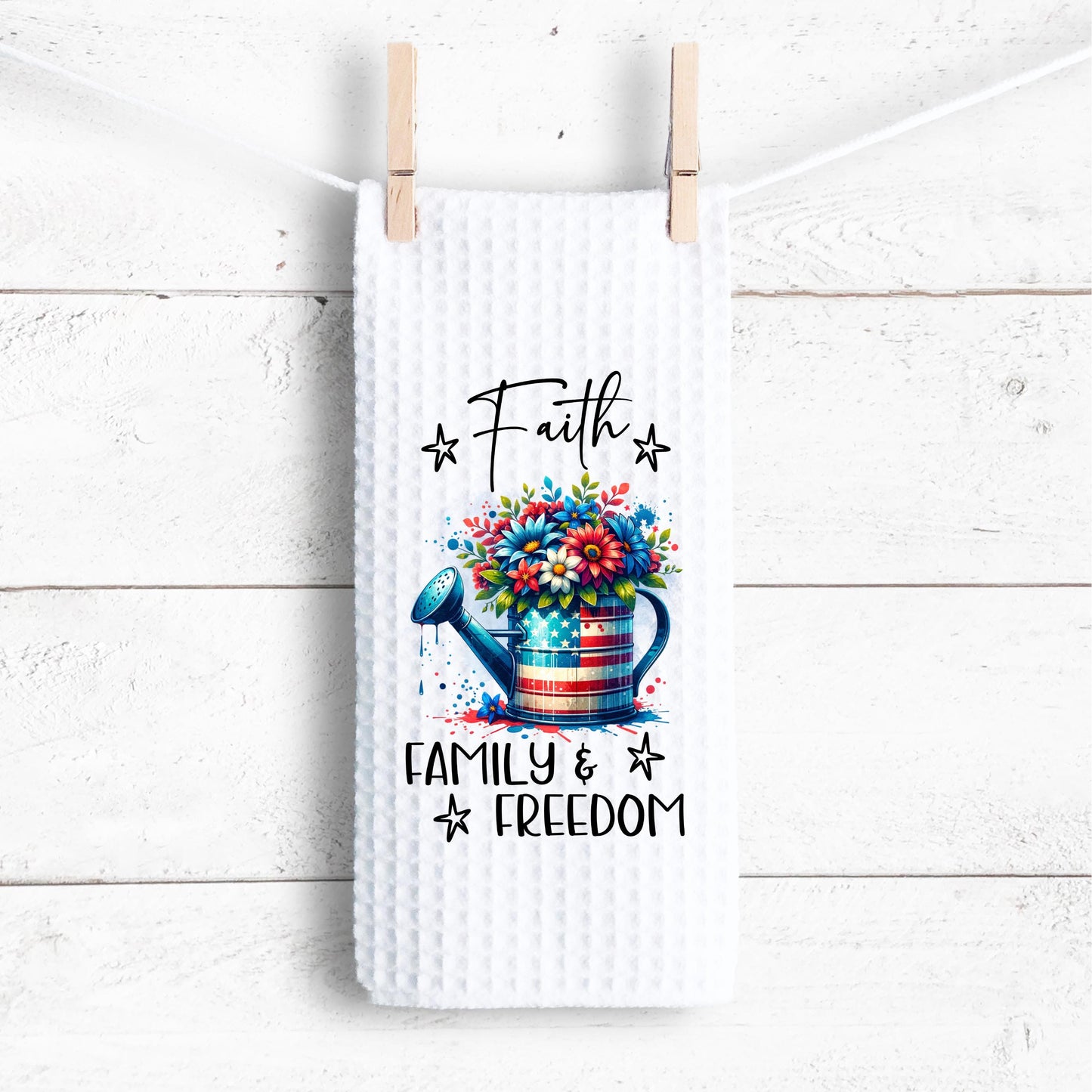 American Pride Kitchen Towel, 4th of July Kitchen Towel, Unique Gift for Patriotic Lover, Americana Kitchen Decor, Unique Hostess Gift