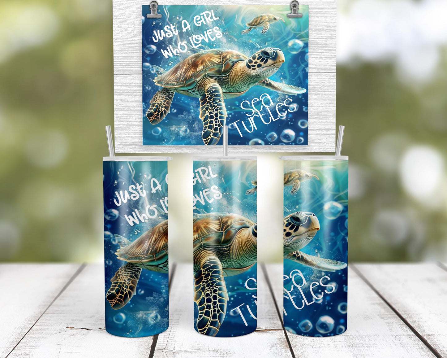 Just A Girl Who Loves Sea Turtle 20oz Tumbler