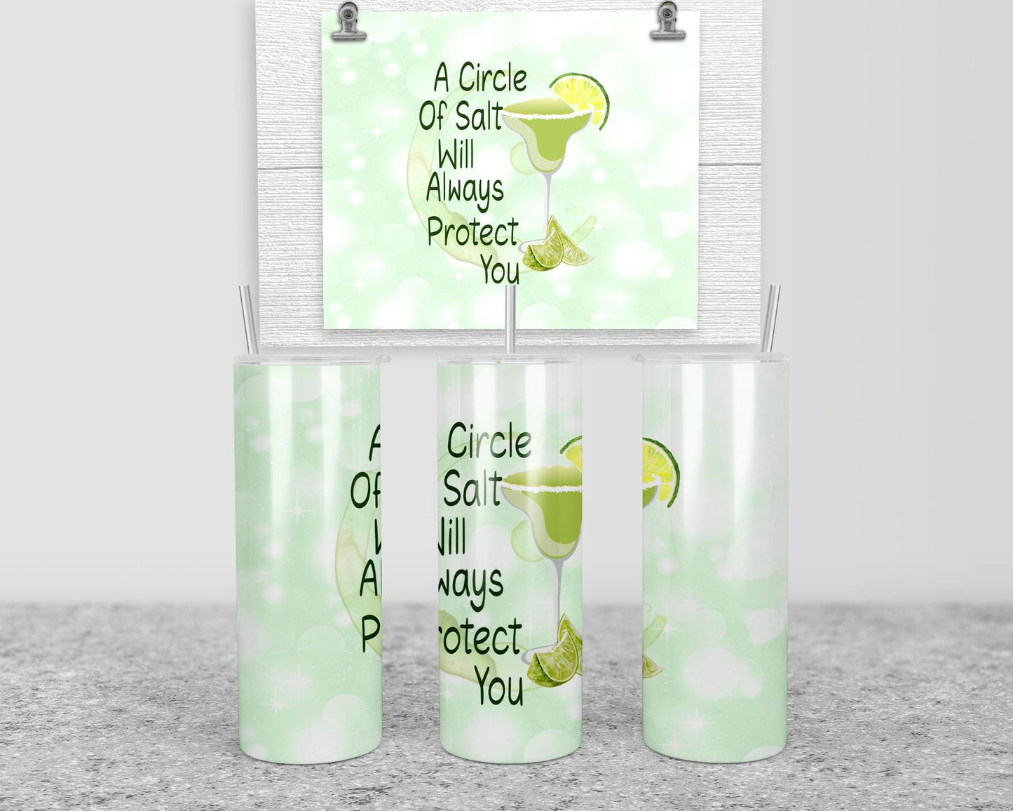Margarita Tumbler, Funny Drinkware Saying, Margarita Lover Gift, Gift for Taco Night Fans, Unique Drinkware Design, Circle of Salt Quote