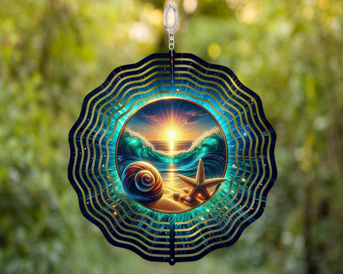 Vibrant Aluminum Beach Wind Spinner, 10 Inch Wind Spinner