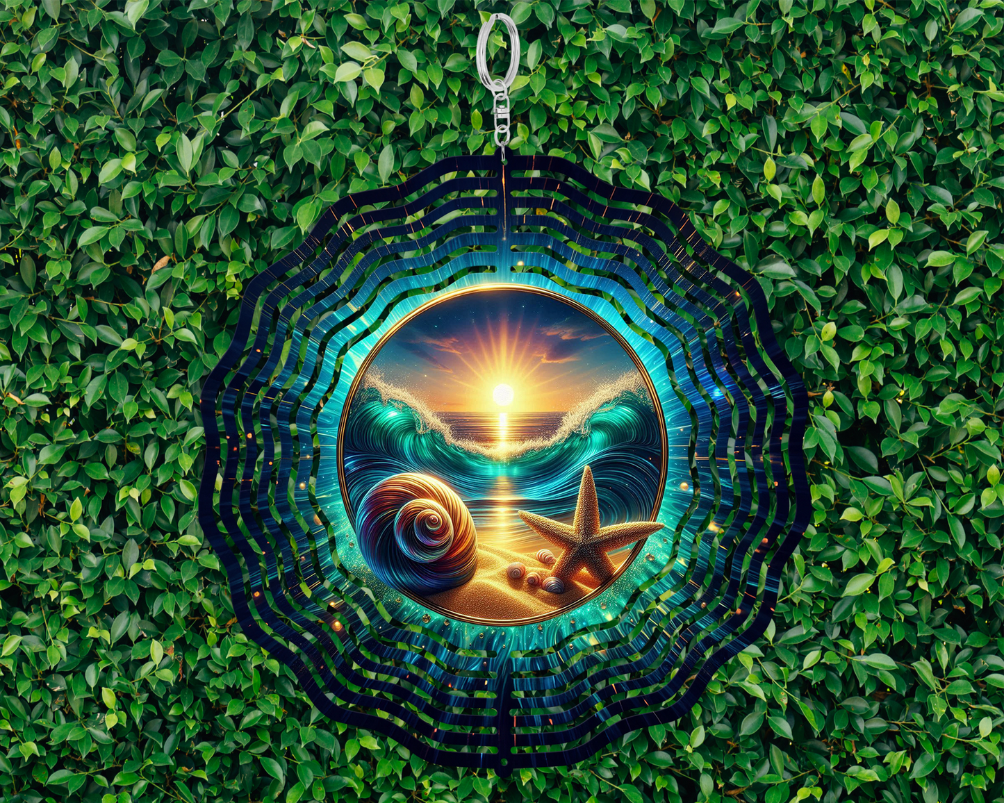 Vibrant Aluminum Beach Wind Spinner, 10 Inch Wind Spinner