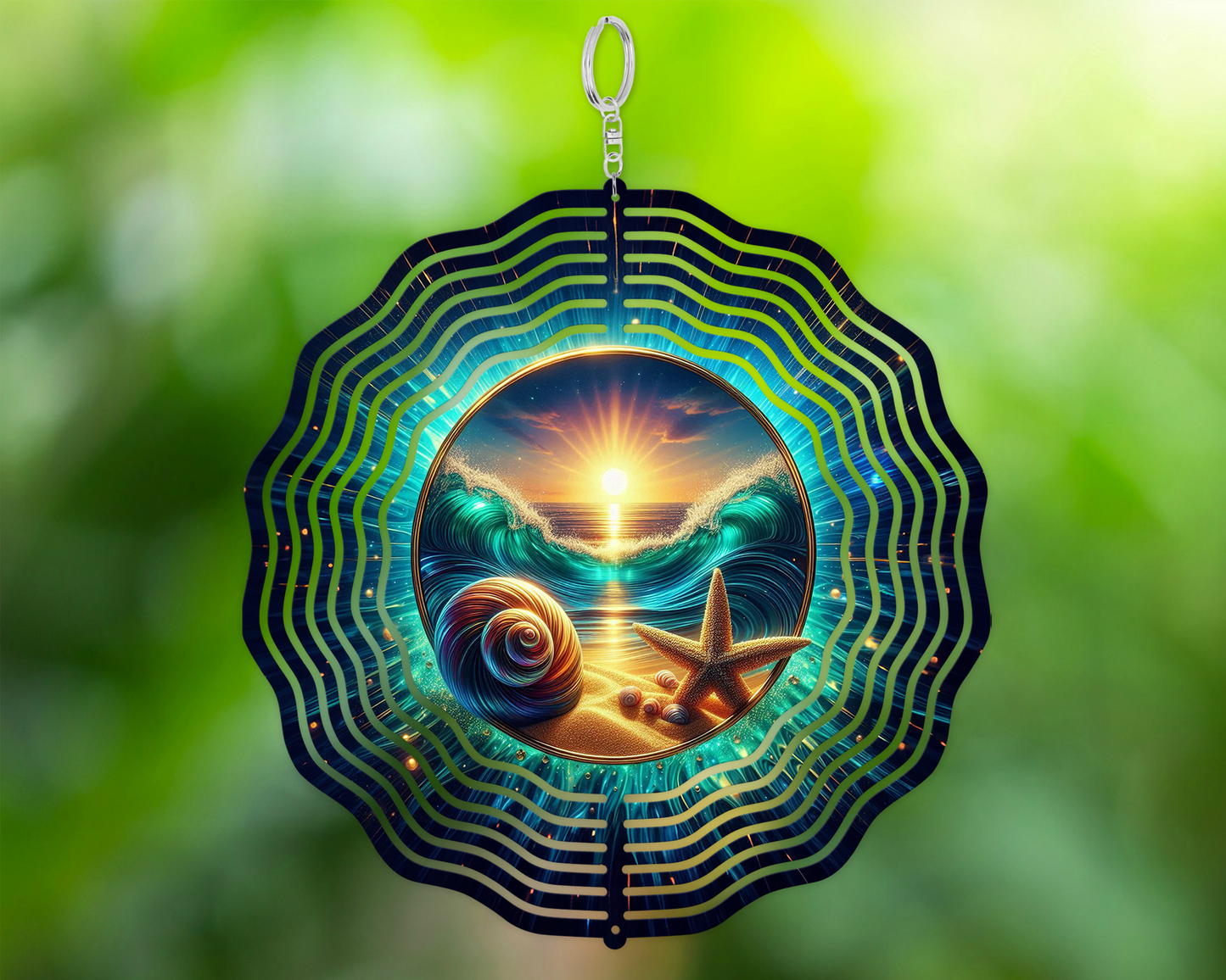 Vibrant Aluminum Beach Wind Spinner, 10 Inch Wind Spinner