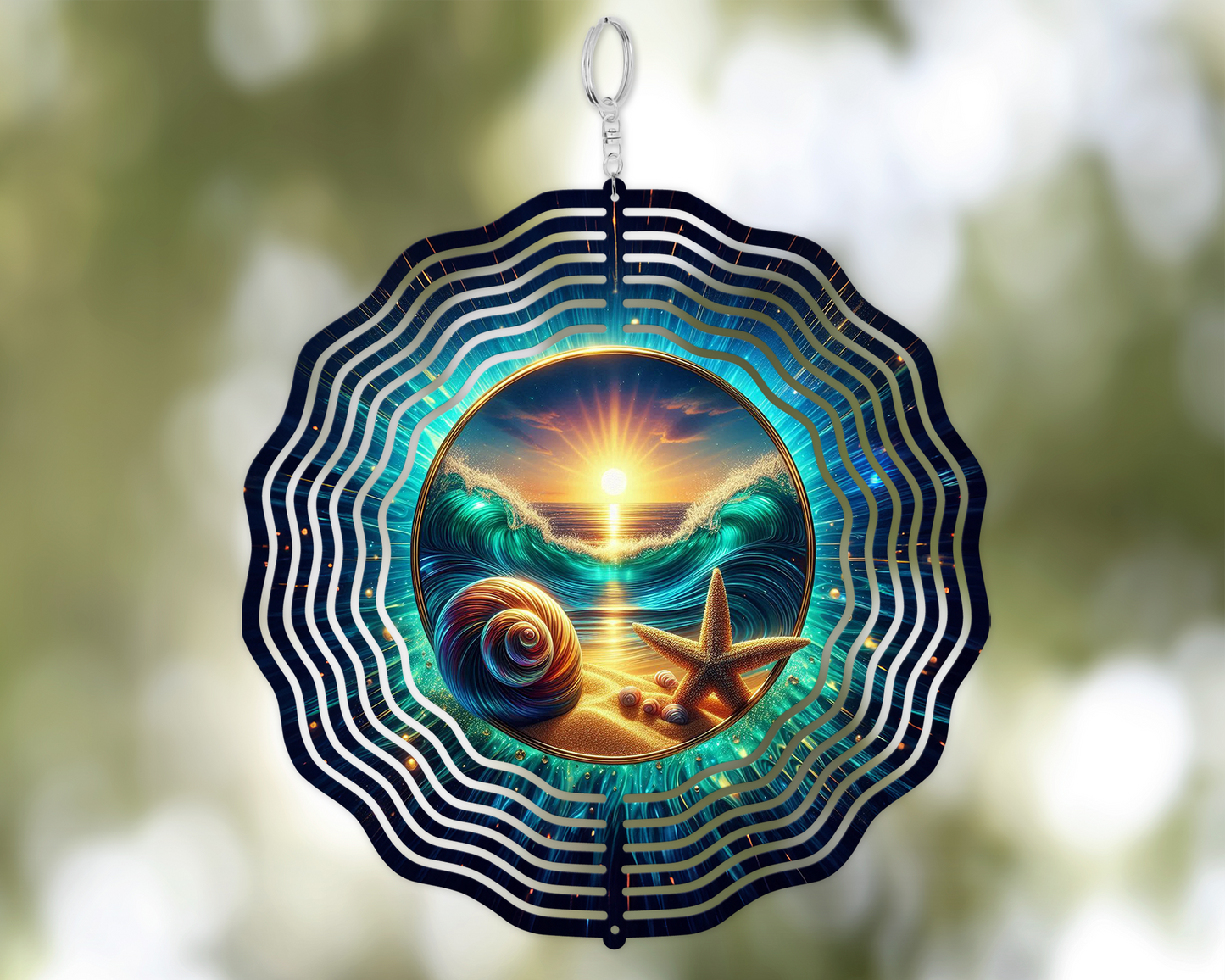 Vibrant Aluminum Beach Wind Spinner, 10 Inch Wind Spinner