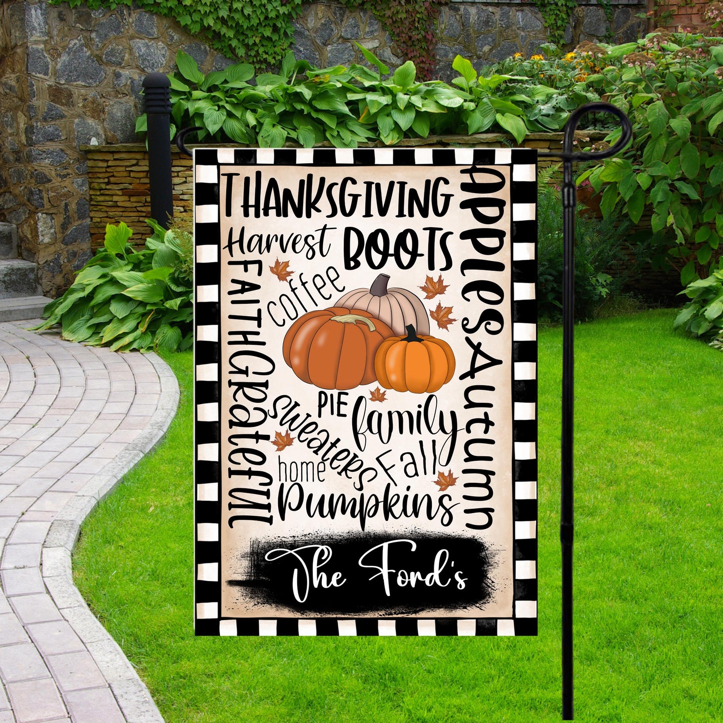 Custom Double-Sided Fall Garden Flag - 12x18 Outdoor Decor for Autumn