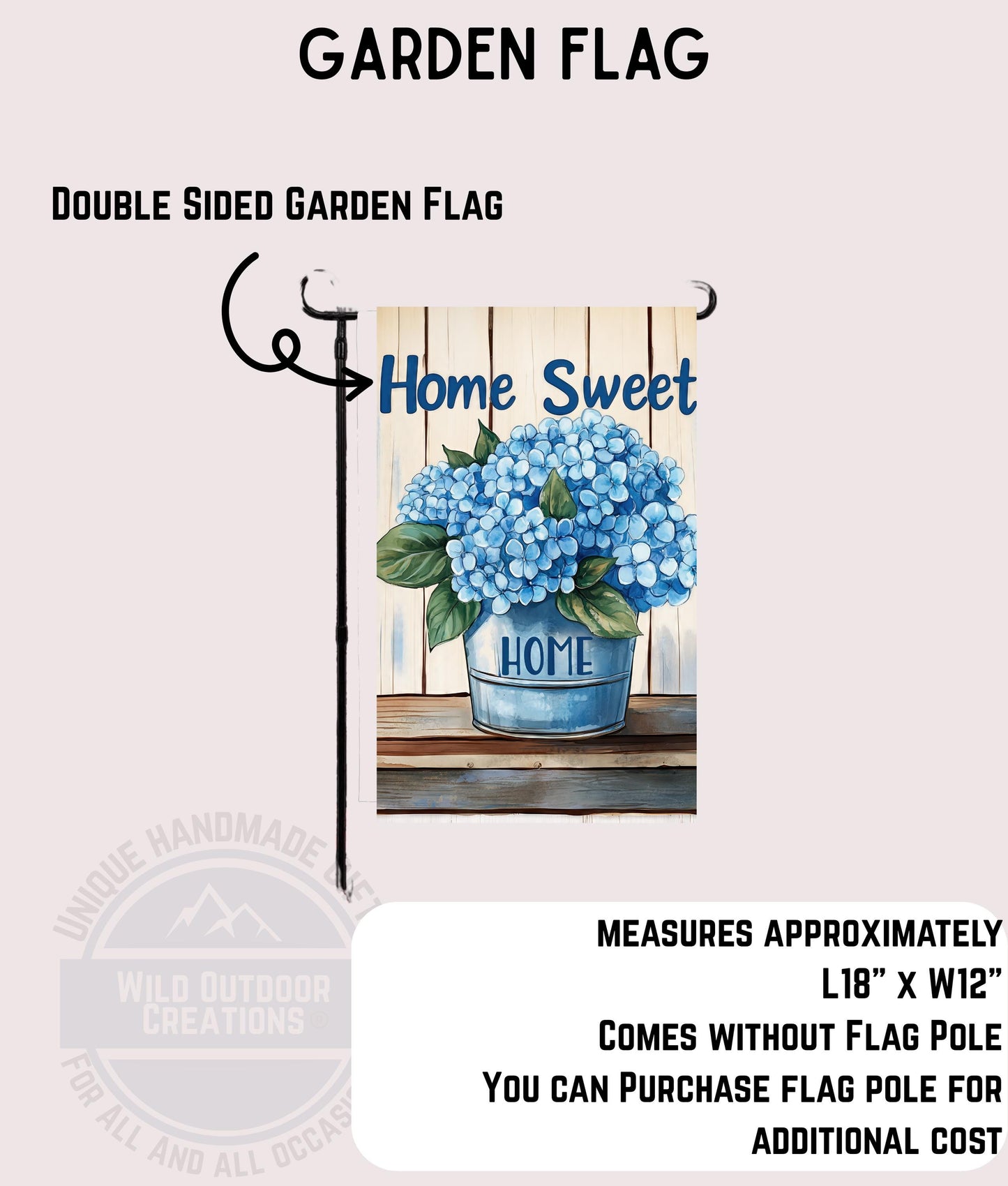 Preppy Housewarming Gift, Custom 4th of July Garden Flag with Chinoiserie Topiary, New Home Housewarming Gift, Preppy Garden Flag