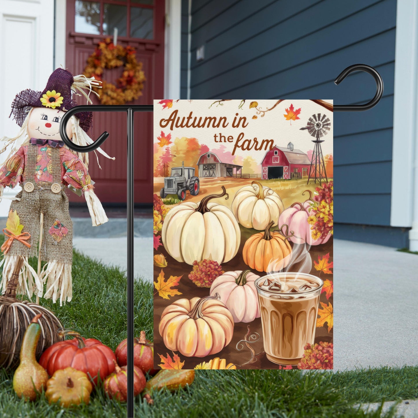 Double-Sided Farmhouse Autumn Garden Flag - Charming Fall Yard Decor
