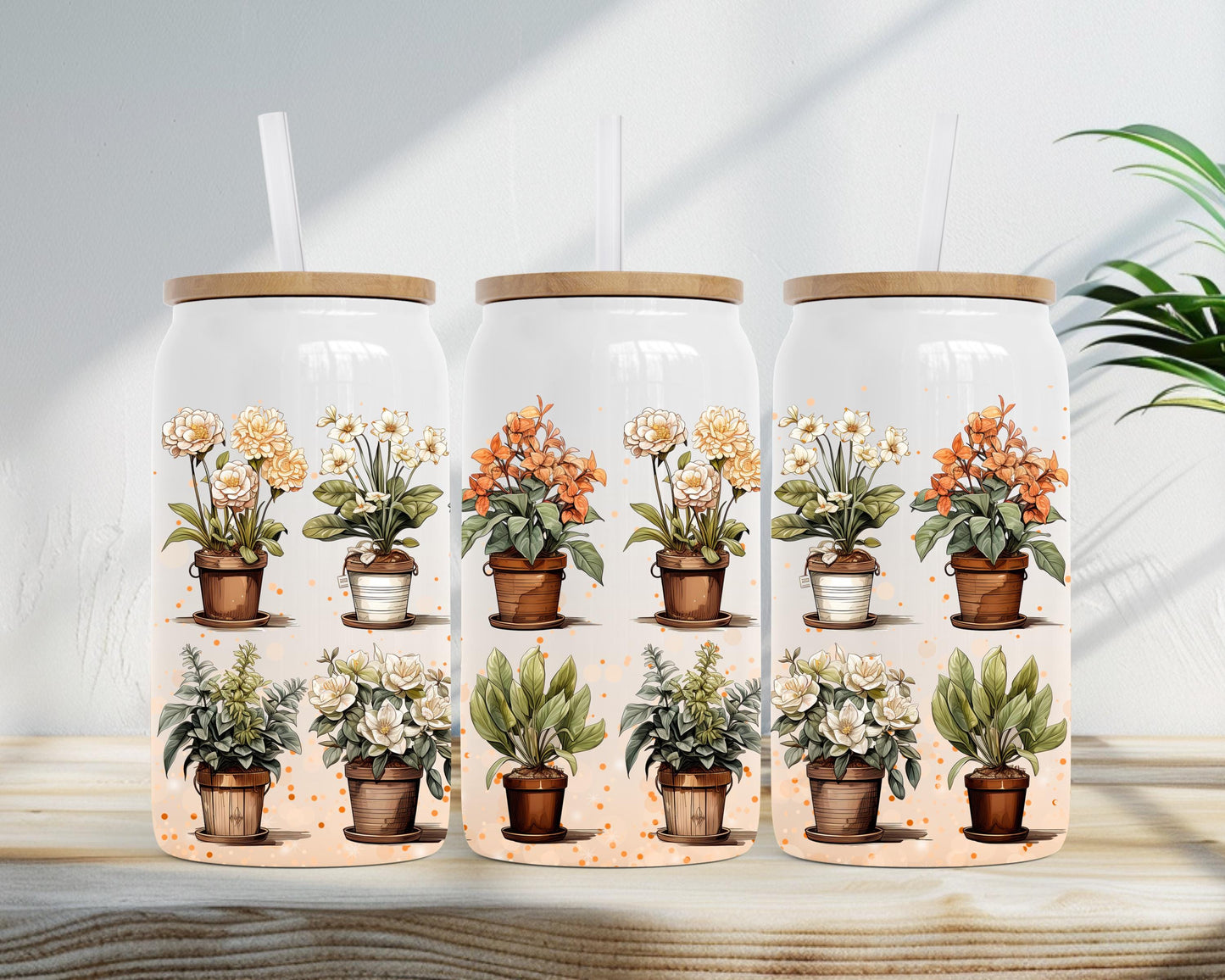 Plant Mom Tumbler Gift, 16oz Stainless Steel Soda Can, Botanical Tumbler, Travel Tea Cup