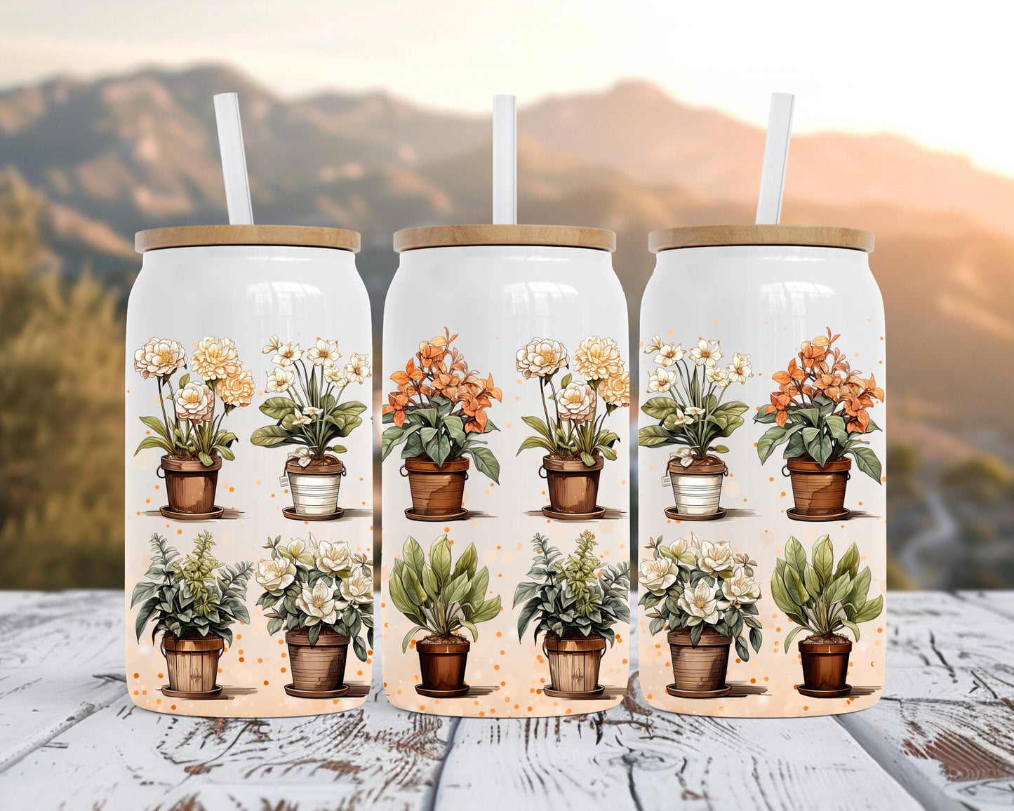 Plant Mom Tumbler Gift, 16oz Stainless Steel Soda Can, Botanical Tumbler, Travel Tea Cup